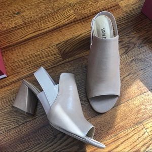 Nude slingback sandals (new in box)